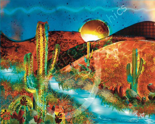 Colored Canyons. Calm Waters. Heat Rests.